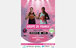 S1 Coupe de France : CTC Velay Basket 43 - ASVEL Féminin
